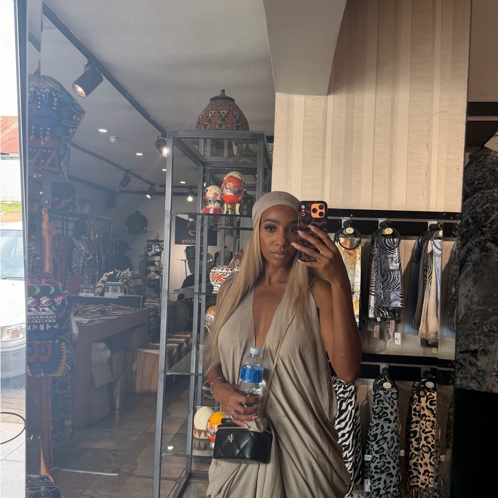 Chic Backless Beige Maxi Dress - Picture 4 of 4